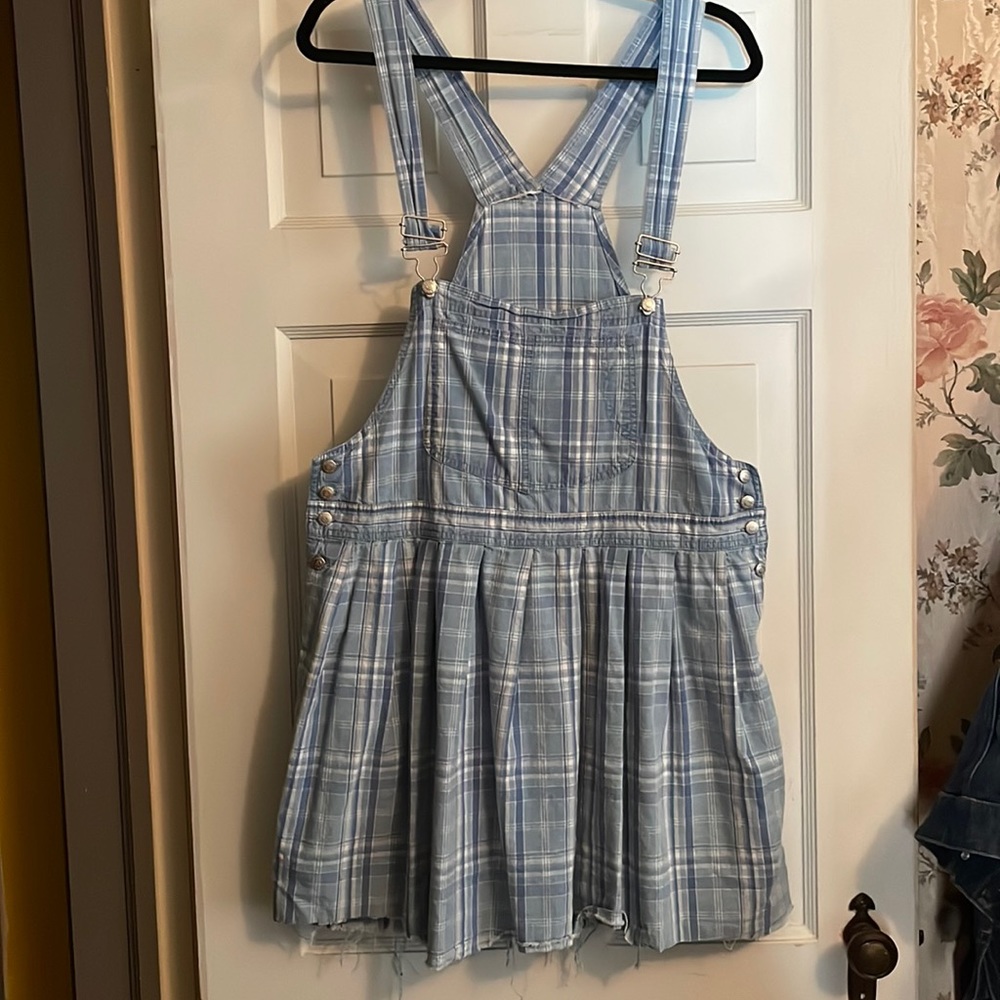 VINTAGE 90s mini overall dress